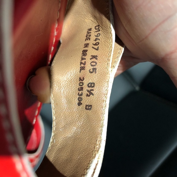 Cole Haan Women's Red Mule Kitten Heel Sandals 8.5 - Picture 9 of 9